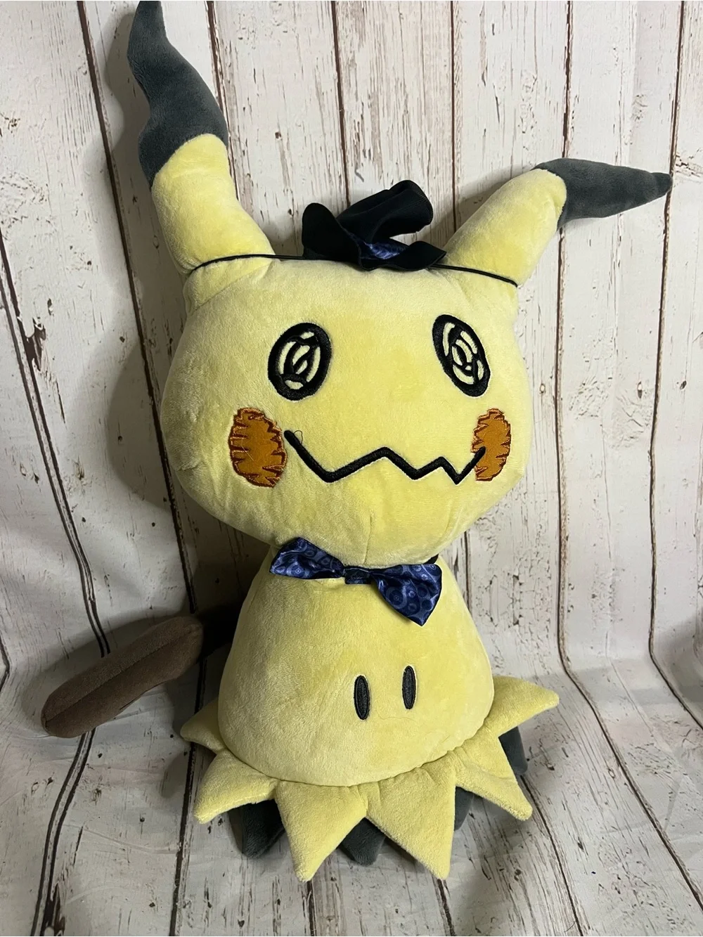 Build A Bear Mimikyu Pokemon Plush With Bow tie & Hat & Sound BAB 18” Tall